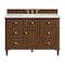 James Martin Vanities 48'' Single Vanity, Mid-Century Walnut w/ 3 CM Lime Delight Quartz Top 424-V48-WLT-3LDL - alternate 1